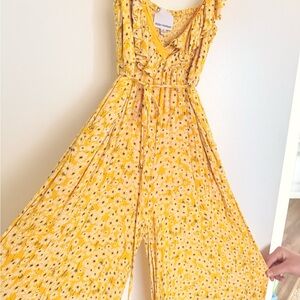 Yellow Floral Jumpsuit